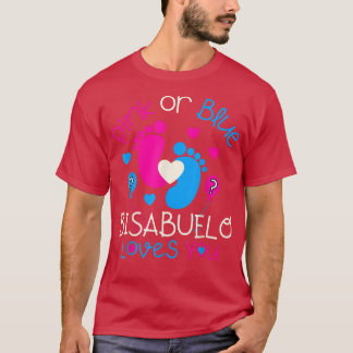 Roze of blauwe bisabuelo houdt van jeBaby Gender o T-shirt