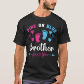 Roze of Blauwe Broer Hou je Familie Bijpassende Ba T-shirt (Voorkant)