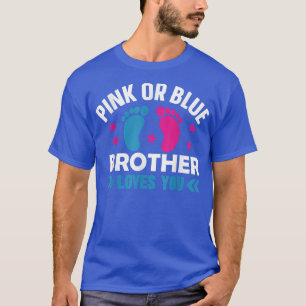 Roze of blauwe broer houdt van je Baby Zwangerscha T-shirt