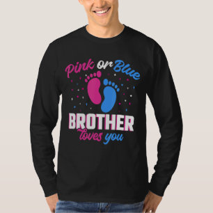 Roze of Blauwe Broer houdt van je Geslacht onthull T-shirt