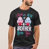 Roze of blauwe broertje houdt van je ellephants Ba T-shirt (Voorkant)