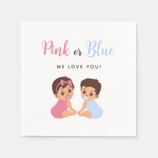 Roze of Blauwe Cute Baby Fopspeen Geslacht Reveal Servet