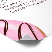 Roze of blauwe donut Old Wives Tales Sign Poster (Hoek)