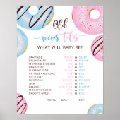 Roze of blauwe donut Old Wives Tales Sign Poster (Voorkant)