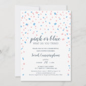 Roze of Blauwe Geslacht Onthullen Confetti Baby sh Kaart (Voorkant)