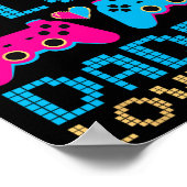 Roze of Blauwe Geslachtsonthulling Videogame Vader Poster (Hoek)