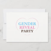 Roze of Blauwe Giraffe Gender Reveal Party RSVP Kaart (Achterkant)