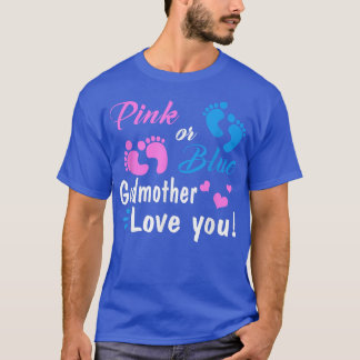 Roze of blauwe godmoeder houdt van je sekse en ont t-shirt