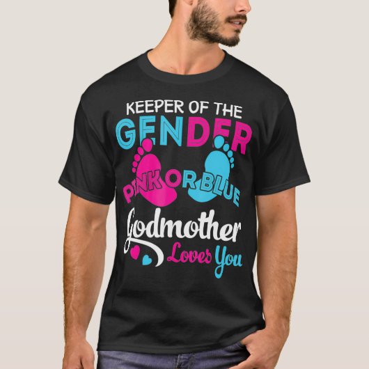 Roze of blauwe godmoeder houdt van je sekse en ont t-shirt (Voorkant)