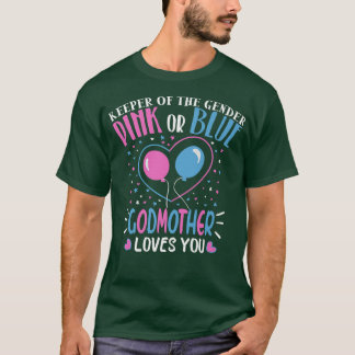 Roze of blauwe godmoeder houdt van je sekse en ont t-shirt