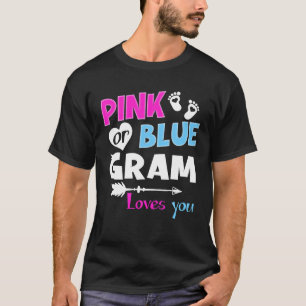 Roze of blauwe gram houdt van je grappige geslacht t-shirt