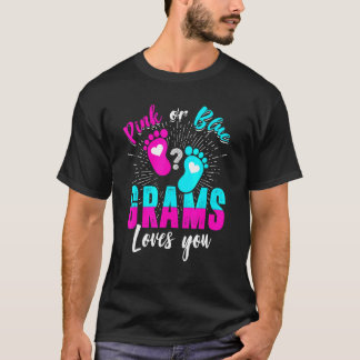 Roze of blauwe grammen houden van je geslacht om B T-shirt