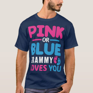 Roze of Blauwe Grammy houdt van je Baby onthullen T-shirt