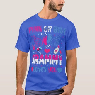 Roze of Blauwe Grammy houdt van je Baby onthullen T-shirt