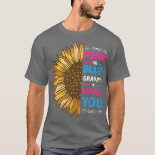 Roze of Blauwe Grammy houdt van jou Baby onthullin T-shirt