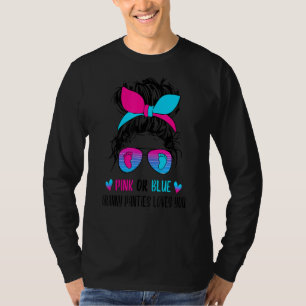 Roze of blauwe granny-panties houden van je gender t-shirt
