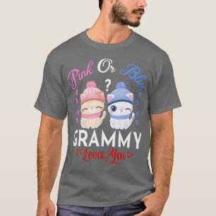 Roze of blauwe grijnachtige geliefden die je sekse t-shirt