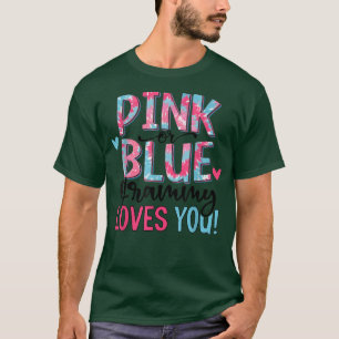 Roze of blauwe grijns houden van jou, die een Baby T-shirt