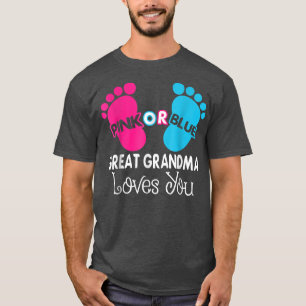 Roze of blauwe grootmoeder houdt van je, Baby gend T-shirt