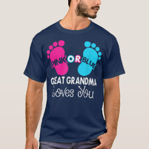 Roze of blauwe grootmoeder houdt van je, Baby Gend T-shirt
