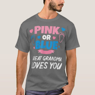 Roze of blauwe grootmoeder houdt van je Baby R T-shirt