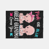 Roze of blauwe grootmoeder houdt van je geslacht fleece deken (Voorkant (Horizontaal))