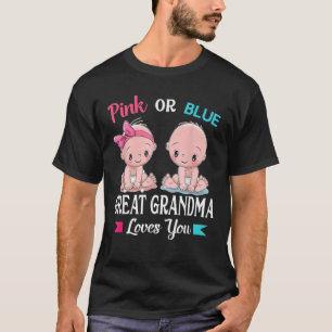 Roze of blauwe grootmoeder houdt van je geslacht t-shirt