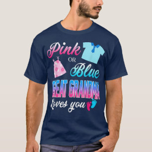 Roze of blauwe grootmoeder houdt van je geslacht t-shirt