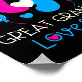 Roze of blauwe grootmoeder houdt van je Shirt Poster (Hoek)