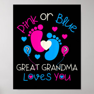 Roze of blauwe grootmoeder houdt van je Shirt Poster