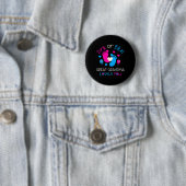 Roze of blauwe grootmoeder houdt van je Shirt Ronde Button 5,7 Cm (In situ)