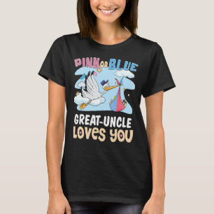 Roze of Blauwe Grote oom houdt van je beste oom oo T-shirt