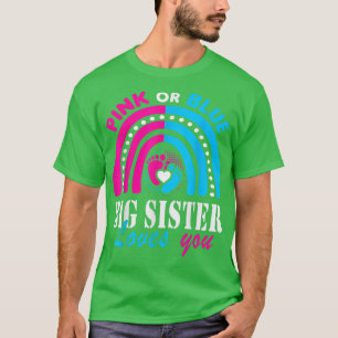 Roze of Blauwe grote zus houdt van je seksespecifi T-shirt