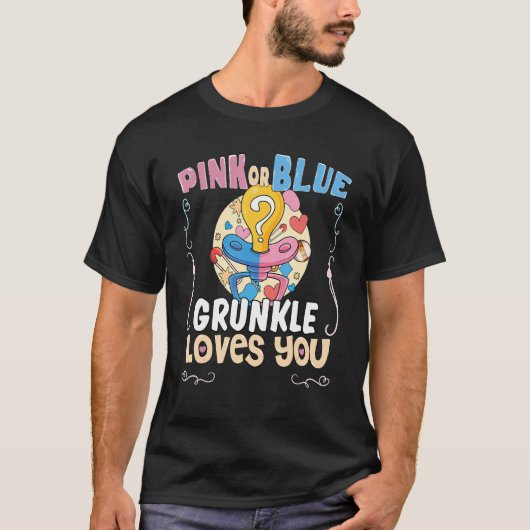 Roze of blauwe grunkle houdt van je beste oom evv t-shirt (Voorkant)