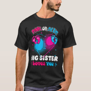 Roze of blauwe hartenbroeder houdt van je schoenen t-shirt