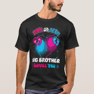 Roze of blauwe hartenbroeder houdt van je schoenen t-shirt