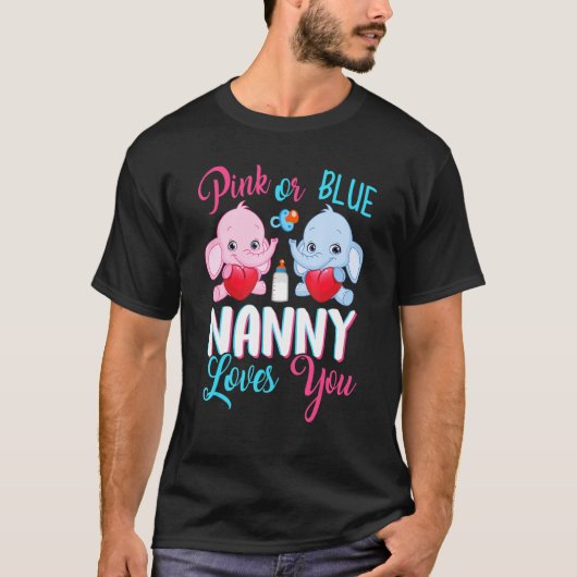 Roze of blauwe kindermeisje houdt van je weeskinde t-shirt (Voorkant)