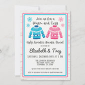 Roze of Blauwe Lelijke Sweater Kerstmis Geslacht o Kaart (Voorkant)