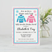 Roze of Blauwe Lelijke Sweater Kerstmis Geslacht o Kaart (Staand voorkant)