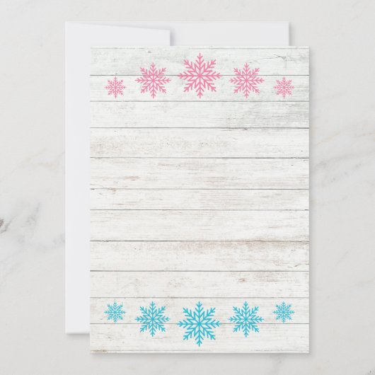 Roze of Blauwe Lelijke Sweater Kerstmis Geslacht o Kaart (Achterkant)