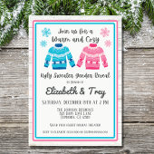 Roze of Blauwe Lelijke Sweater Kerstmis Geslacht o Kaart