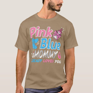 Roze of blauwe mama houdt van je Baby T-shirt