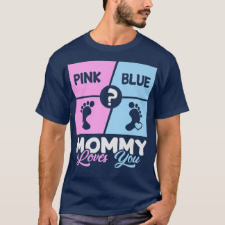 Roze of blauwe mama houdt van je Baby T-shirt