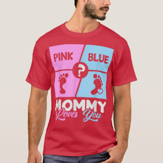 Roze of blauwe mama houdt van je Baby. T-shirt