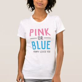 Roze of blauwe mama houdt van je Baby T-shirt