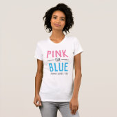 Roze of blauwe mama houdt van je Baby T-shirt (Voorkant volledig)