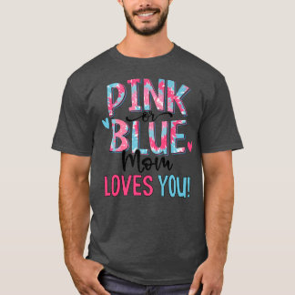 Roze of blauwe mama houdt van je ogen Baby T-shirt