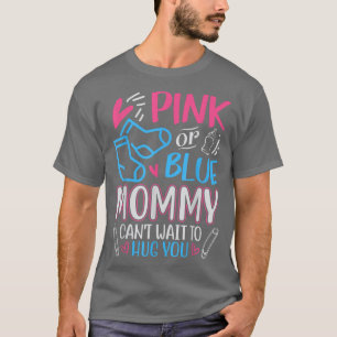 Roze of blauwe mammie Baby Se Geslacht T-shirt
