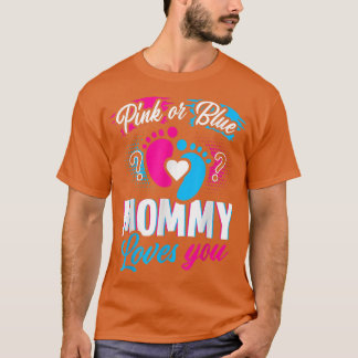 Roze of blauwe mammie houdt van je voetafdrukken,  t-shirt