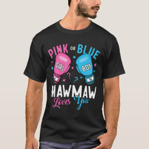 Roze of Blauwe Mawmaw houdt van je boksen geslacht T-shirt
